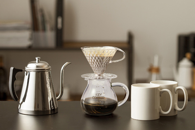 コーヒーの落ちる速度、空気への触れ具合など、研究し尽くされた
「クリスタルドリッパー」